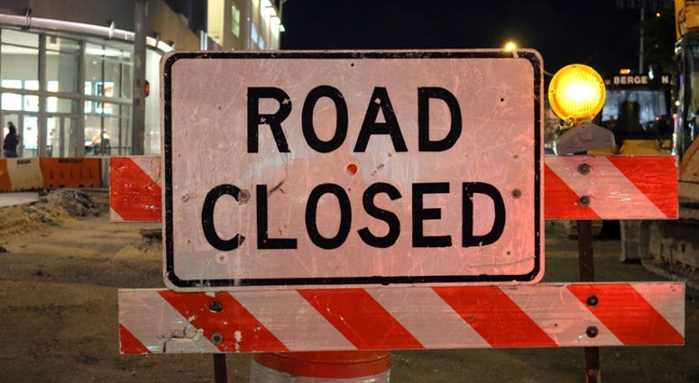 Road Closed Sign Road Closed Sign