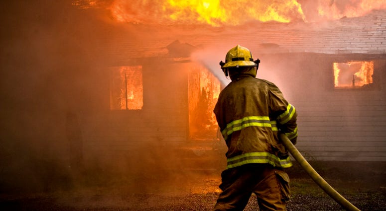 House Fire, Firefighter House Fire, Firefighter
