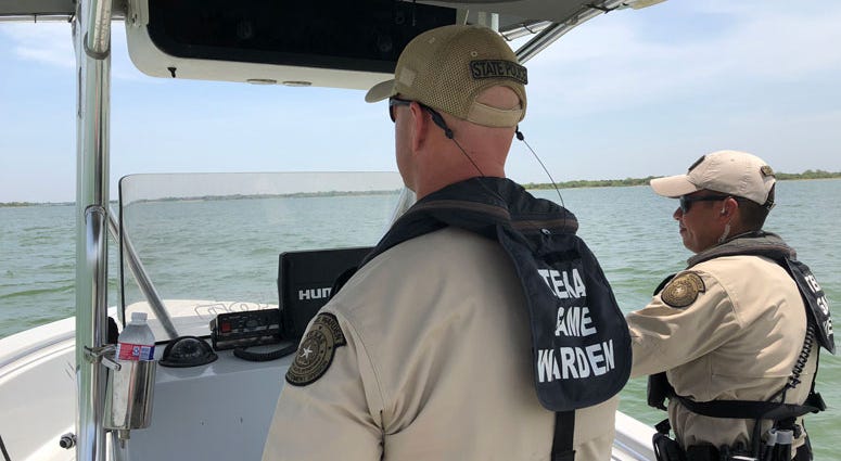 Lewisville Lake/Denton County Game Wardens Jerry Norris (left) and Josh Espinoza patrolling Lewisville Lake LLewisville Lake/Denton County Game Wardens Jerry Norris (left) and Josh Espinoza patrolling Lewisville Lake