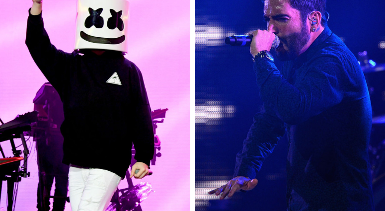 Marshmello and Jeremy McKinnon of A Day To Remember Marshmello and Jeremy McKinnon of A Day To Remember
