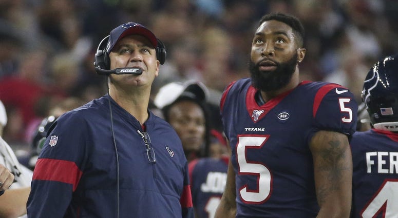 Houston Texans head coach Bill O'Brien and quarterback Joe Webb Houston Texans head coach Bill O'Brien and quarterback Joe Webb