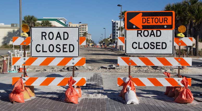 Road Closed, Traffic Road Closed, Traffic