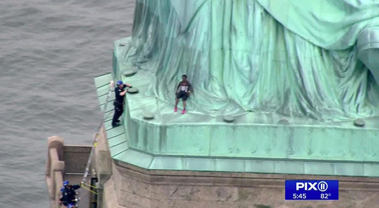 Statue of Liberty Protest Statue of Liberty Protest