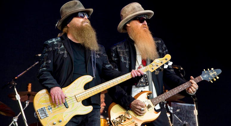 Dusty Hill and Billy Gibbons from the rock band ZZ Top Dusty Hill and Billy Gibbons from the rock band ZZ Top