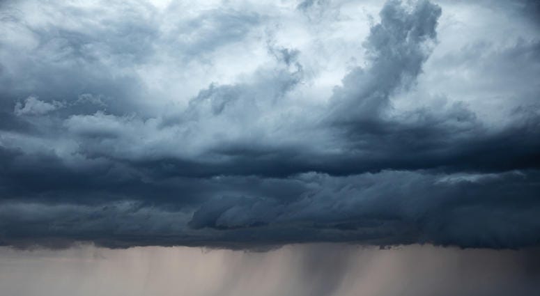 Stormy sky and rain Stormy sky and rain