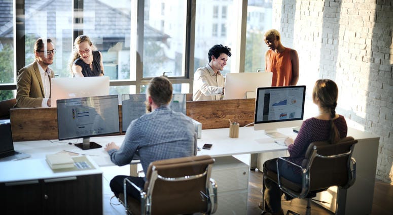Business People Meeting Discussion Working Office Business People Meeting Discussion Working Office