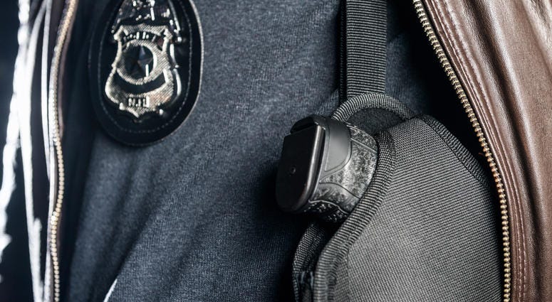 Police Officer Badge And Gun Police Officer Badge And Gun