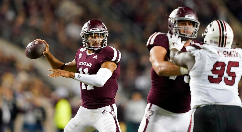 Texas A&M quarterback Kellen Mond Texas A&M quarterback Kellen Mond