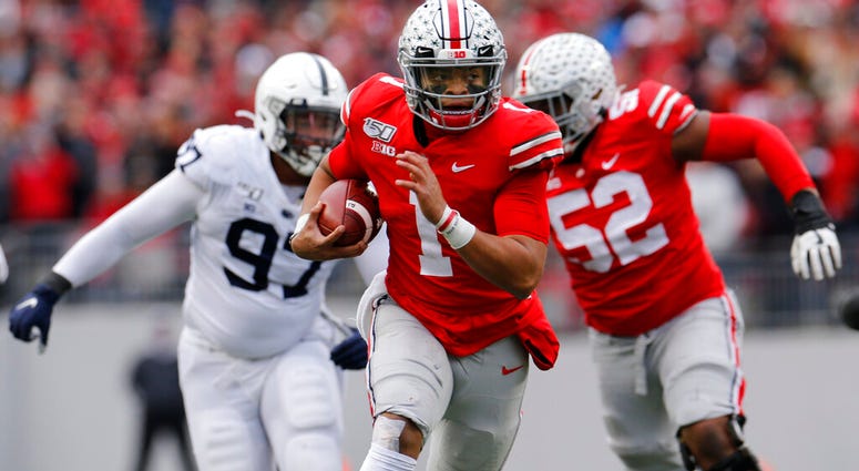 Ohio State quarterback Justin Fields Ohio State quarterback Justin Fields