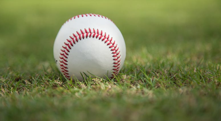 baseball Baseball on green grass