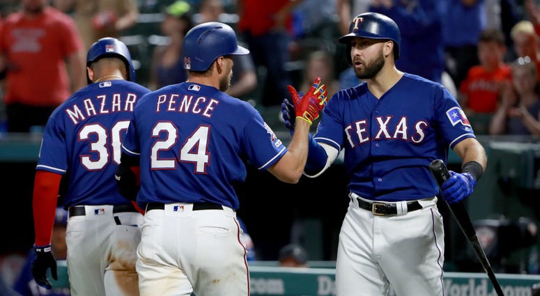 Joey Gallo and Hunter Pence Joey Gallo and Hunter Pence