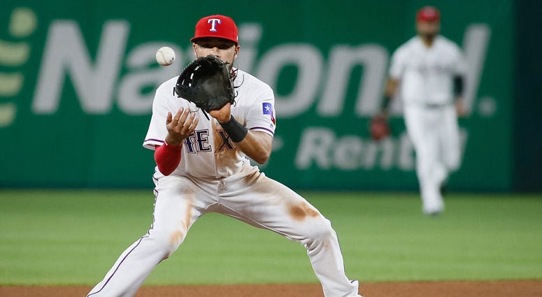 Texas Rangers shortstop Isiah Kiner-Falefa Texas Rangers shortstop Isiah Kiner-Falefa
