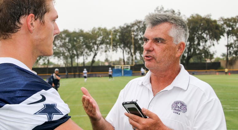 Leighton Vander Esch And Mike Fisher At 2018 Dallas Cowboys Training Camp Leighton Vander Esch And Mike Fisher At 2018 Dallas Cowboys Training Camp