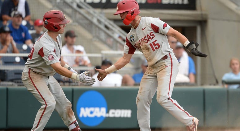 College World Series-Arkansas vs Texas Tech College World Series-Arkansas vs Texas Tech