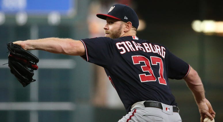 Washington Nationals pitcher Stephen Strasburg Washington Nationals pitcher Stephen Strasburg