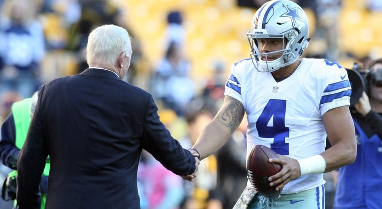 Dak Prescott and Jerry Jones Dak Prescott and Jerry Jones