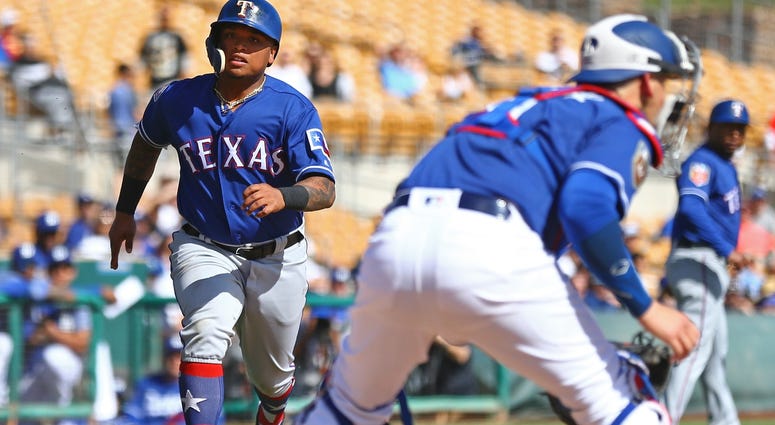 Texas Rangers outfielder Willie Calhoun Texas Rangers outfielder Willie Calhoun