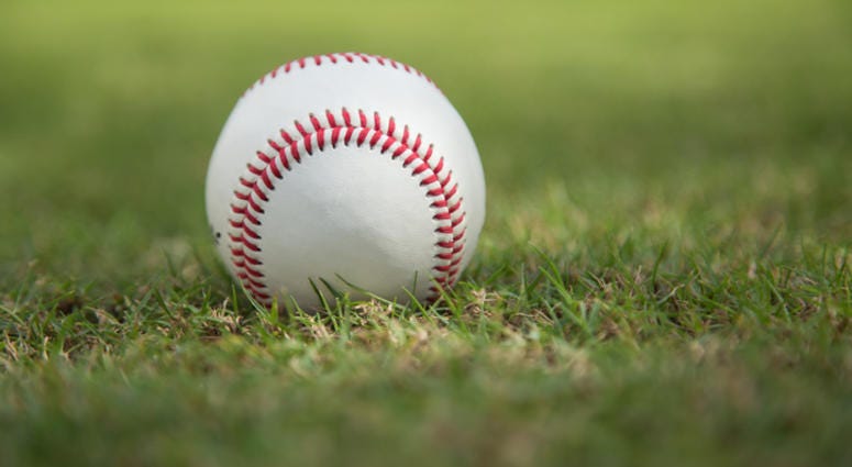 baseball Baseball on green grass