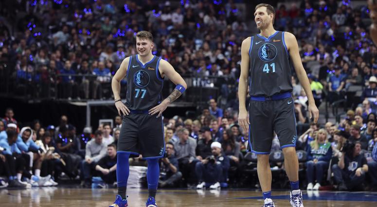 Luka Doncic and Dirk Luka Doncic and Dirk