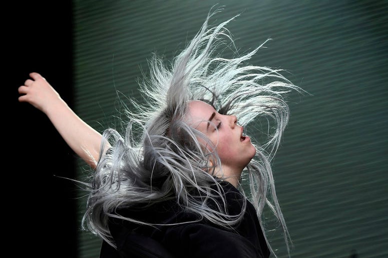Billie Eilish performs during the Bonnaroo Music and Arts Festival. Billie Eilish performs during the Bonnaroo Music and Arts Festival.