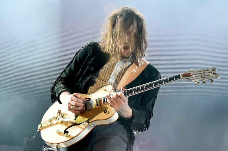 Nick Bockrath of Cage the Elephant performs Nick Bockrath of Cage the Elephant performs