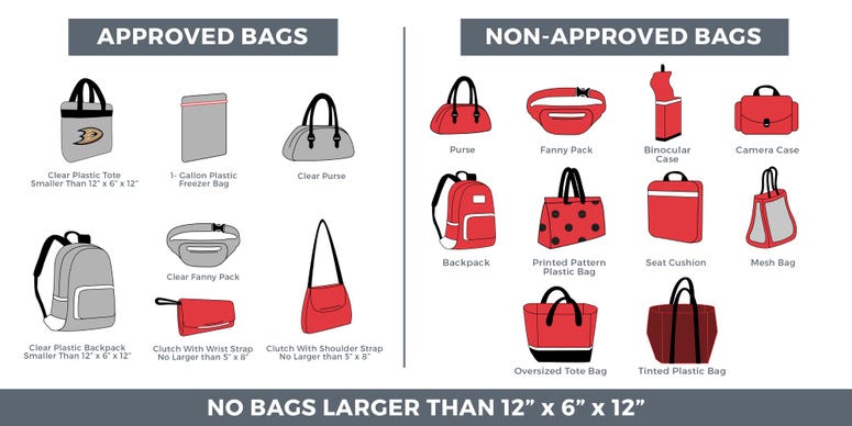 Honda Center Bag Policy 2019
