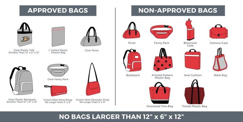 Honda Center Bag Policy 2019