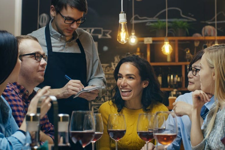 Photo of people dining at a restaurant