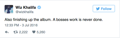 Wiz Khalifa Tweet