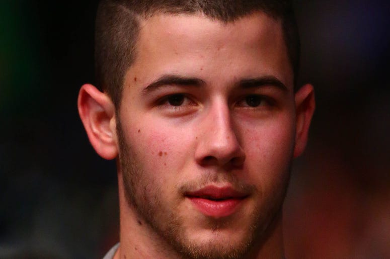March 5, 2016; Las Vegas, NV, USA; Recording artist Nick Jonas in attendance before Gian Vilante fights against Ilir Latifi during UFC 196 at MGM Grand Garden Arena. Mandatory Credit: Mark J. Rebilas-USA TODAY Sports