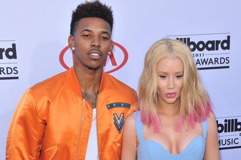 (L-R) Nick Young and Iggy Azalea arrives at the 2015 Billboard Music Awards held at the MGM Grand Garden Arena in Las Vegas, NV on Sunday, May 17, 2015. (Photo By Sthanlee B. Mirador) *** Please Use Credit from Credit Field ***