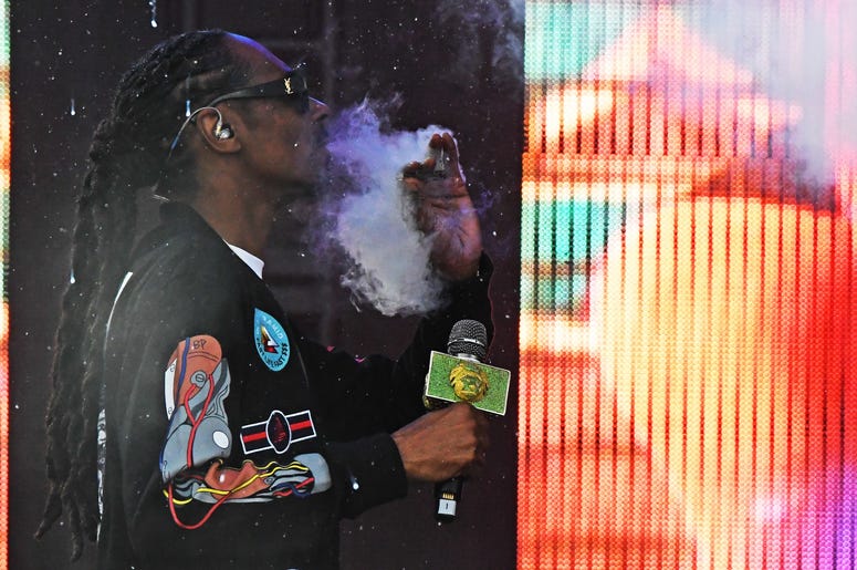 Snoop Dogg performs at the Tortuga Music Festival in Fort Lauderdale, Fla., on Friday, April 6, 2018. (Photo by Jim Rassol/Sun Sentinel/TNS/Sipa USA)