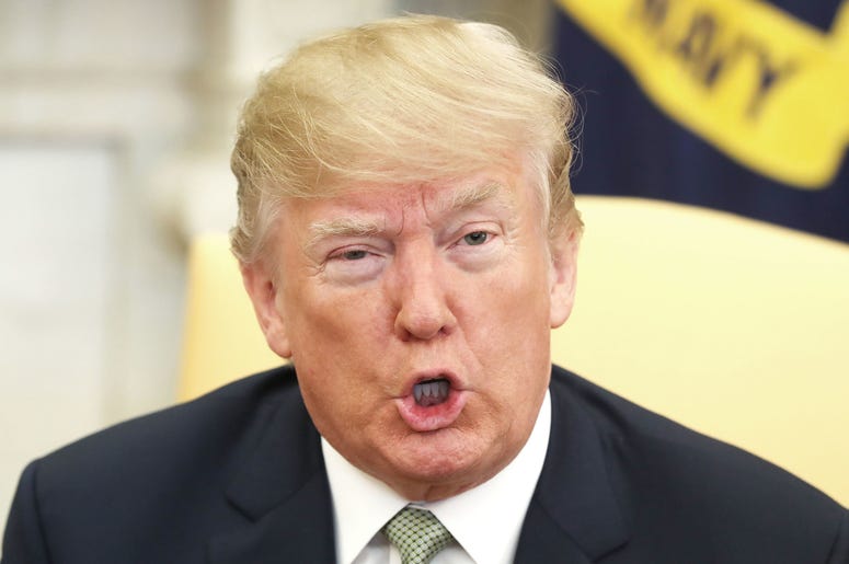 7/23/2018 - File photo dated 15/3/2018 of Donald Trump who has once again become a figure of fun online for an all-caps tweet, warning Iran's president. (Photo by PA Images/Sipa USA) *** US Rights Only ***