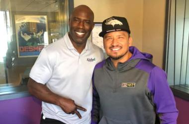 Tony V and Terrell Davis at the KS1075 Studios
