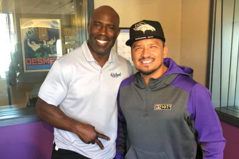 Tony V and Terrell Davis at the KS1075 Studios