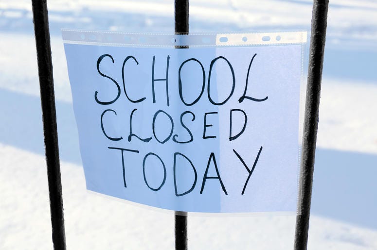 School closed due to snowfall