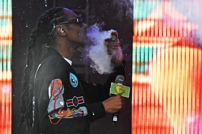 Snoop Dogg performs at the Tortuga Music Festival in Fort Lauderdale, Fla., on Friday, April 6, 2018. (Photo by Jim Rassol/Sun Sentinel/TNS/Sipa USA)
