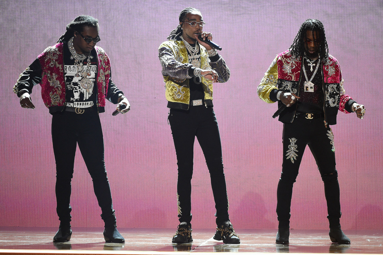 Migos perform on the 2018 BET Awards Migos perform on the 2018 BET Awards