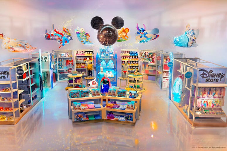 This image provided by Target Brand Inc and Disney shows an artist rendering of a store. Target is hoping to bring the magic of Disney by creating permanent Disney shops at a cluster of its own stores starting this fall. As part of its collaboration with