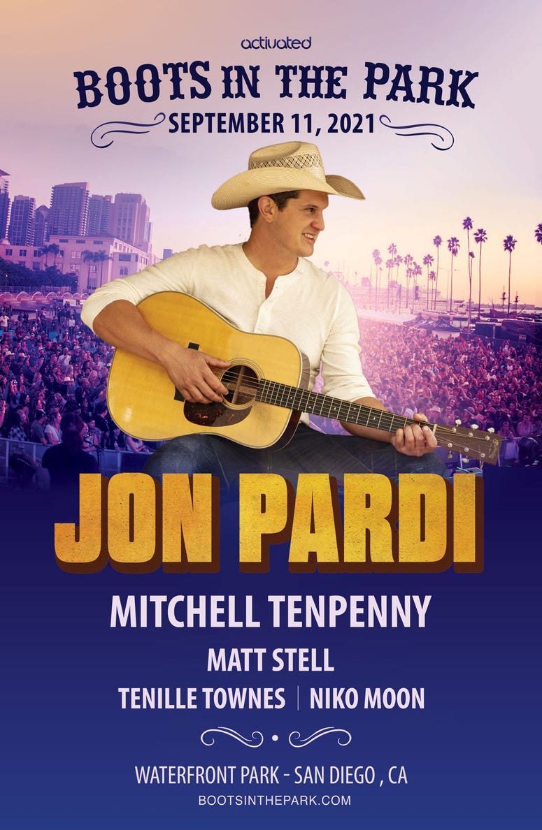 Boots in the Park Jon Pardi