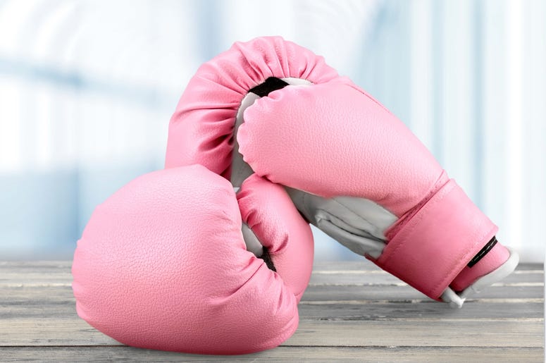 Join The Fight Against Breast Cancer Pink Boxing Gloves