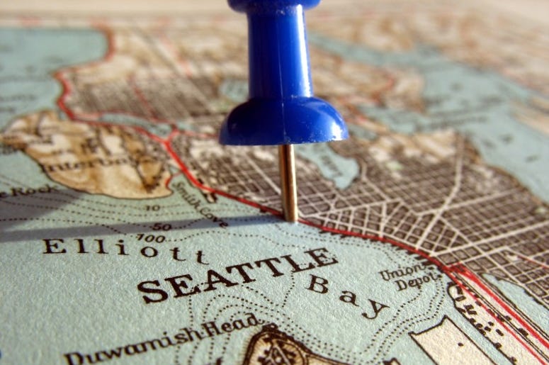 Seattle on an old map Seattle on an old map