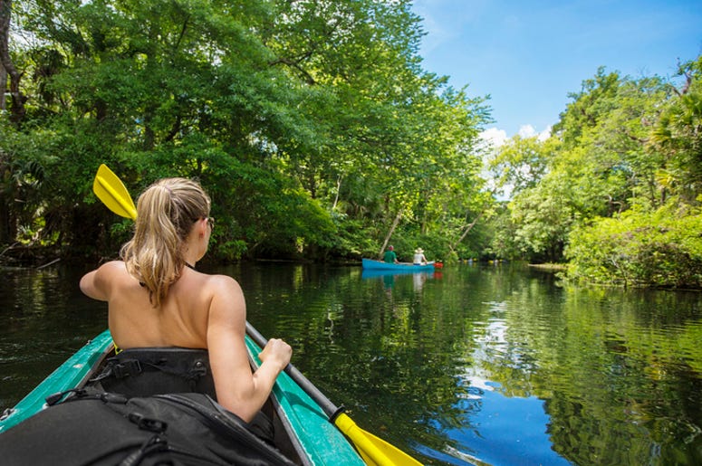 Woman in a kayak Woman in a kayak