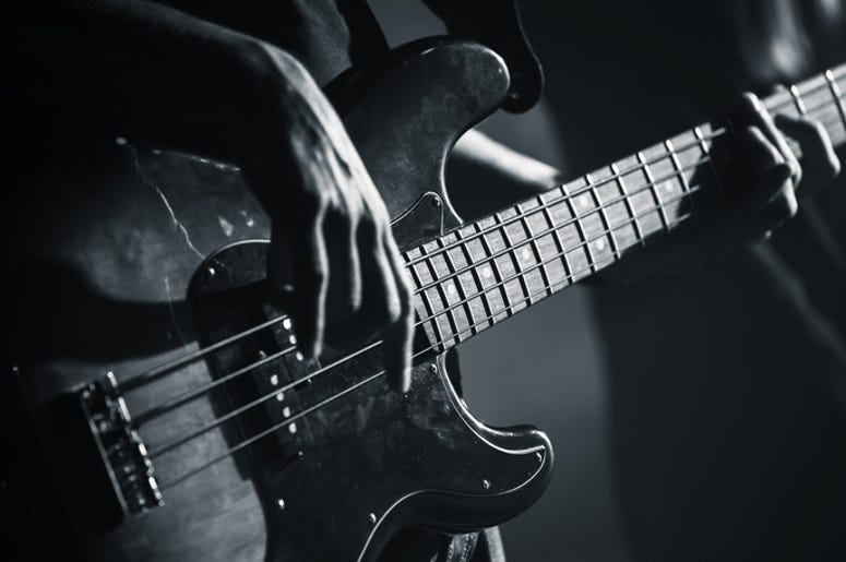 Playing bass Playing bass