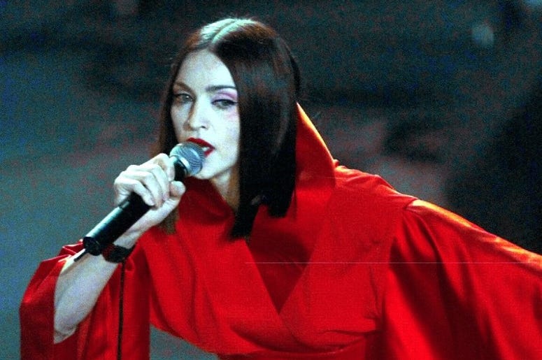 Madonna in red Madonna in red
