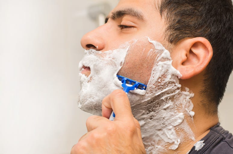 Man shaving Man shaving