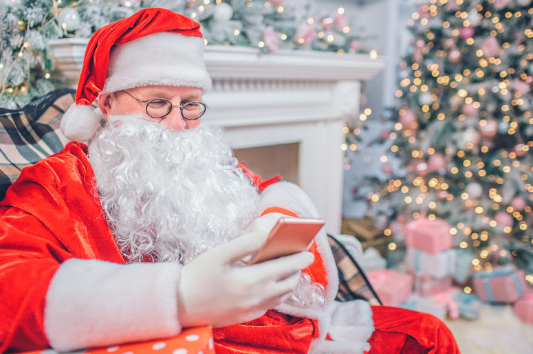 Santa texting