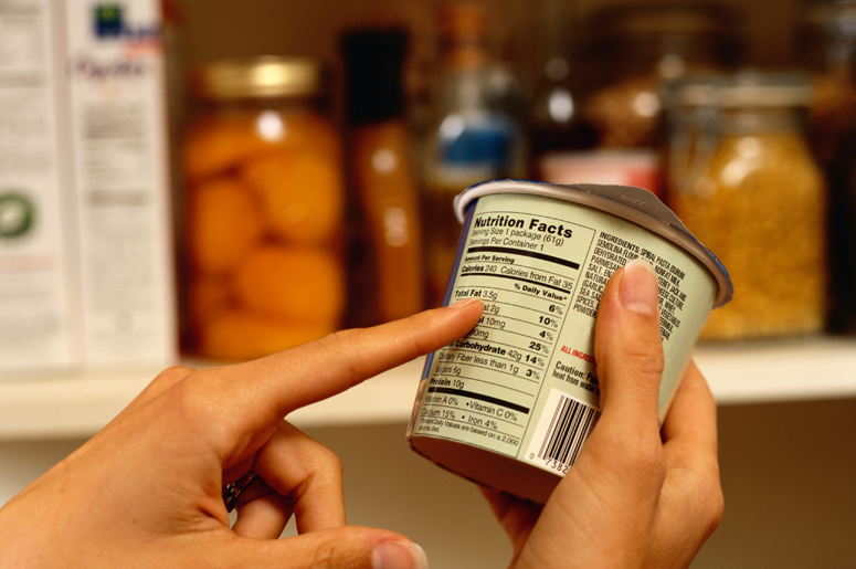 nutritional facts label