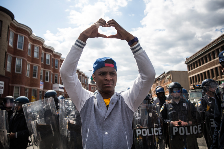 Black Lives Matter Heart Protest