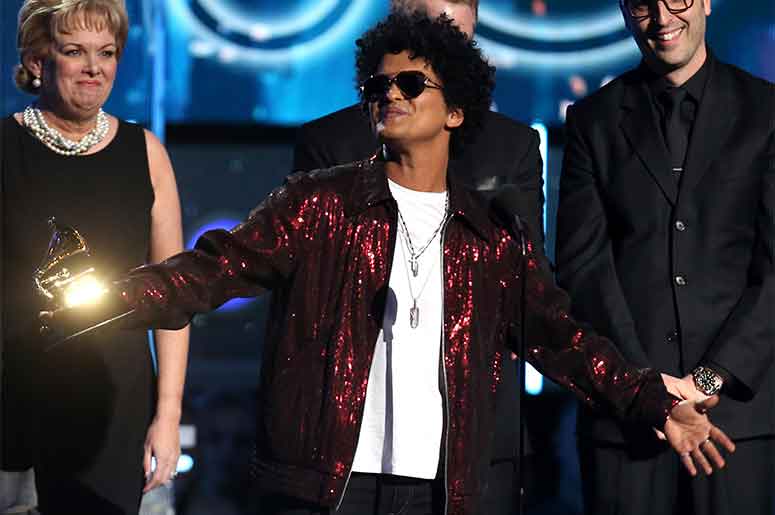 Bruno Mars accepts GRAMMY Bruno Mars accepts GRAMMY